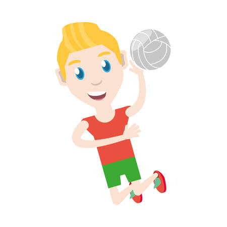 man playing volleyball icon vector illustration graphic designのイラスト素材