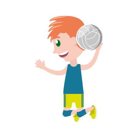 man playing volleyball icon vector illustration graphic designのイラスト素材