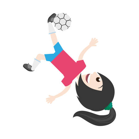 isolated women playing soccer icon vector illustration graphic designのイラスト素材