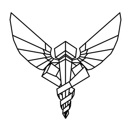 isolated caduceus emblem icon vector illustration graphic designのイラスト素材