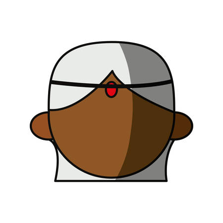 Indian woman cartoon vector illustration graphic designのイラスト素材