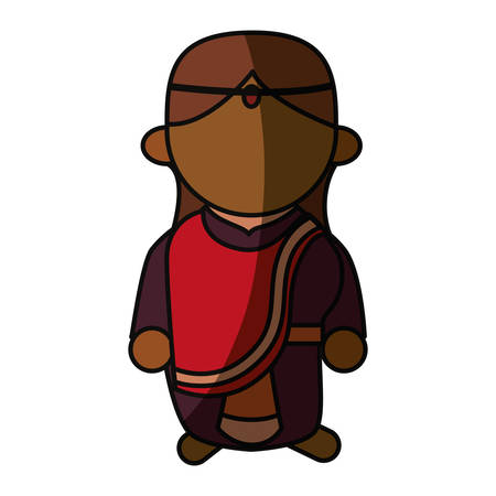 Indian ethic man cartoon vector illustration graphic designのイラスト素材
