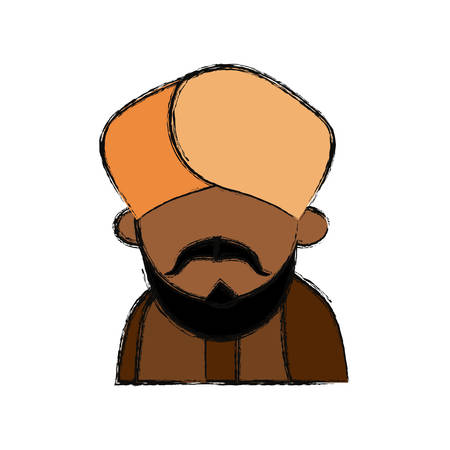 Indian ethic man cartoon vector illustration graphic designのイラスト素材