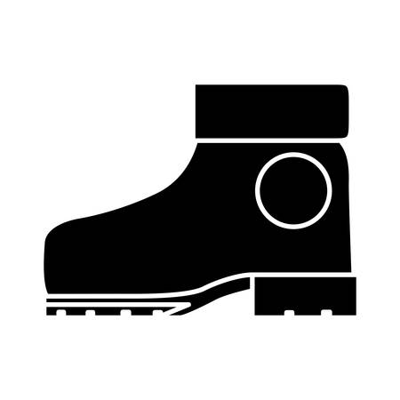 industrial boots icon over white background vector illustrationのイラスト素材