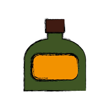 liquor bottle icon over white background vector illustrationのイラスト素材