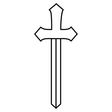 sword icon over white background vector illustrationのイラスト素材