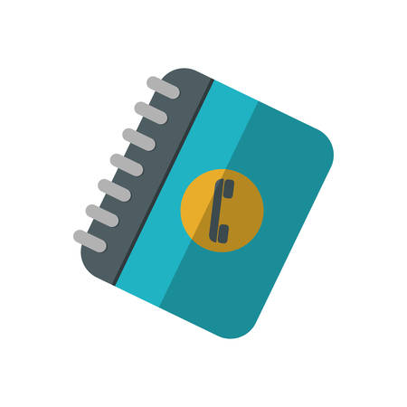 Phone agend icon over white background vector illustrationのイラスト素材