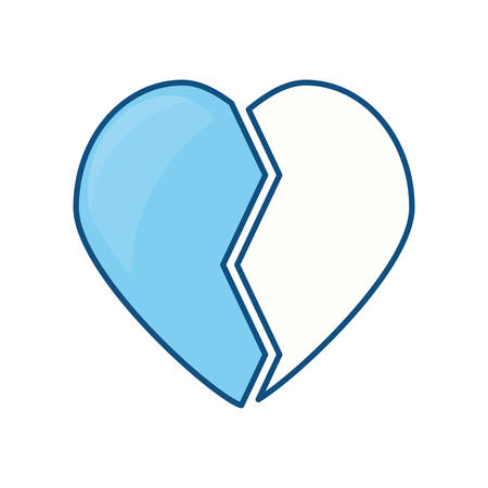 Heart broken symbol icon vector illustration graphic designのイラスト素材