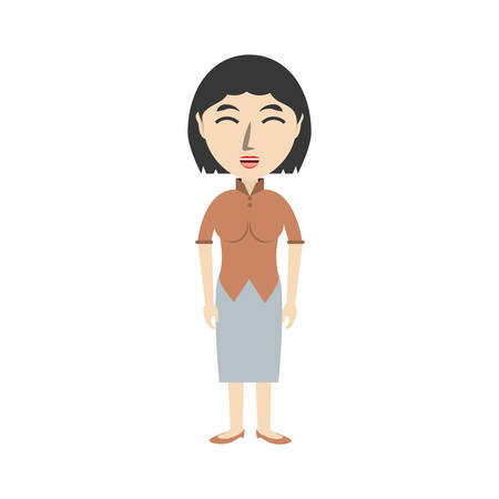 Young woman cartoon icon vector illustrationgraphic designのイラスト素材