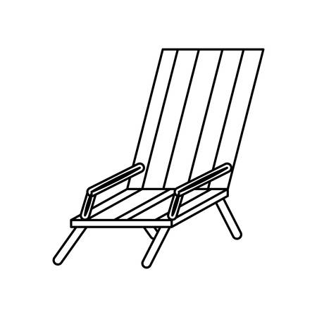 Beach chair isolated icon vector illustration graphic designのイラスト素材
