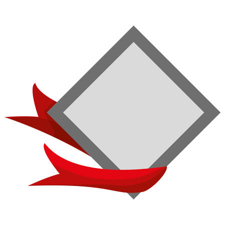 empty ribbon banner icon vector illustration graphic designのイラスト素材