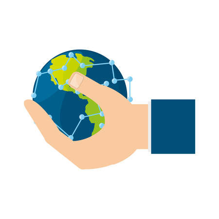 isolated web hand connection icon vector illustration graphic designのイラスト素材