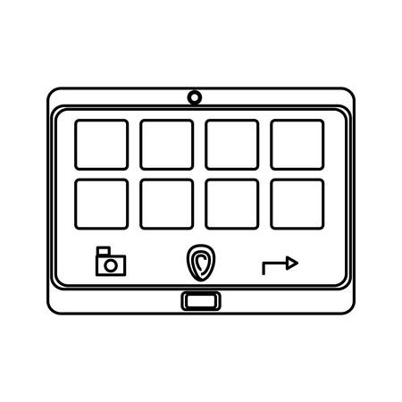 isolated smart tablet icon vector illustration graphic designのイラスト素材