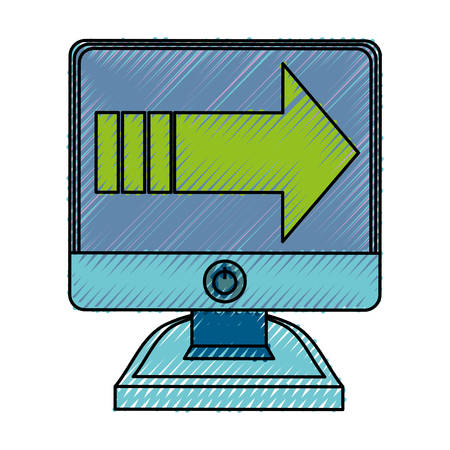 isolated pc screen icon vector illustration graphic designのイラスト素材
