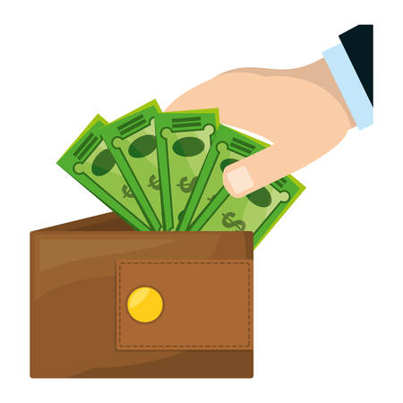 isolated hand taking money icon vector illustration graphic designのイラスト素材
