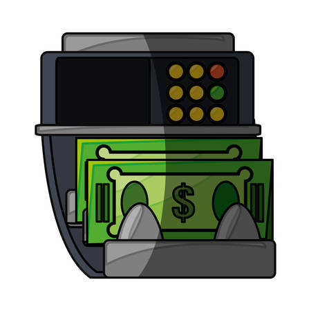 ATM money machine icon vector illustration graphic designのイラスト素材
