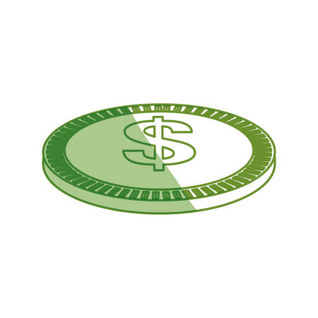 isolated gold coin icon vector illustration graphic designのイラスト素材