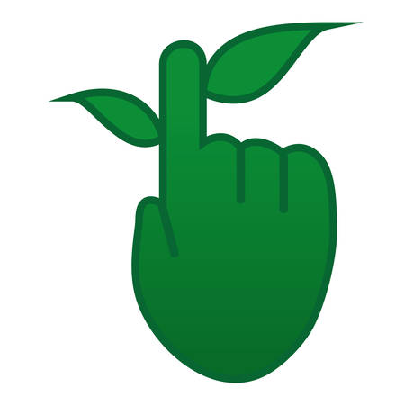 Hand with leaves icon vector illustration graphic designのイラスト素材