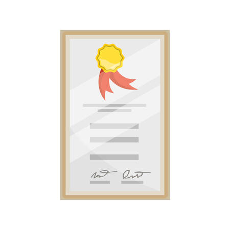 Isolated diploma certificate icon vector illustration graphic designのイラスト素材