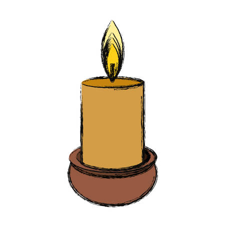 Spa candle isolated icon vector illustration graphic designのイラスト素材