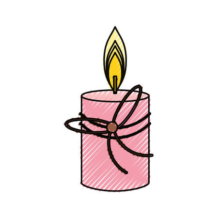 Spa candle isolated icon vector illustration graphic designのイラスト素材
