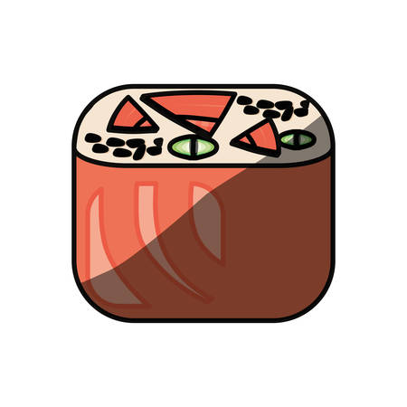 Delicious sushi food icon vector illustration graphic designのイラスト素材