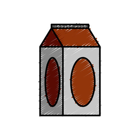 Milk box icon over white background vector illustration.のイラスト素材