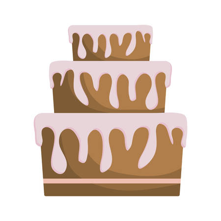 cake icon over white background vector illustrationのイラスト素材