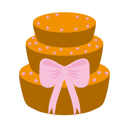 wedding cake icon over white background vector illustrationのイラスト素材
