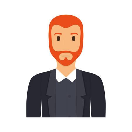 cartoon man with casual clothes icon over white background colorful desing vector illustrationのイラスト素材