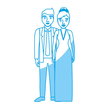 wedding couple icon over white background vector illustrationのイラスト素材