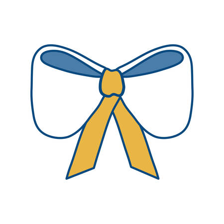 Decorative bow icon over white background colorful design vector illustrationのイラスト素材