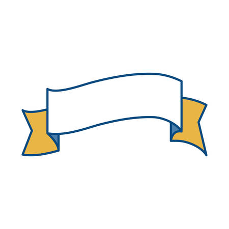 Decorative ribbon icon over white background colorful design vector illustrationのイラスト素材