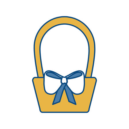 Easter basket icon over white background colorful design vector illustrationのイラスト素材