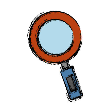 A magnifying glass icon over white background vector illustrationのイラスト素材