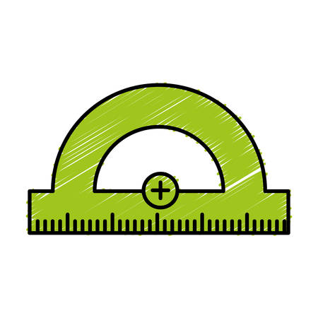 Protractor ruler icon colorful design vector illustrationのイラスト素材