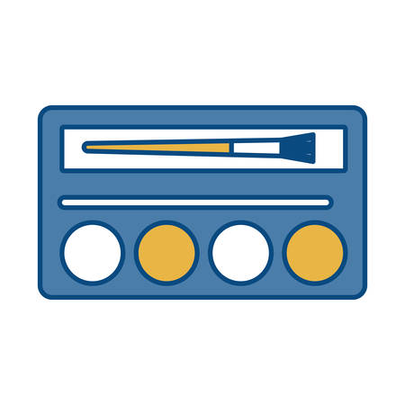 paint palette icon over white background colorful design vector illustrationのイラスト素材