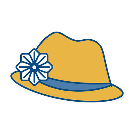 A vintage hat icon over white background colorful design vector illustration.のイラスト素材