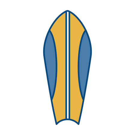 Surfboard icon over white background colorful design vector illustrationのイラスト素材