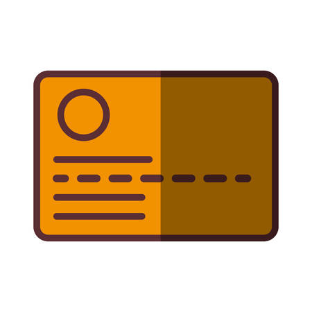 A card id icon over white background colorful design vector illustration.のイラスト素材
