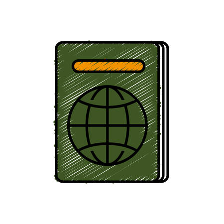 Passport icon colorful design vector illustrationのイラスト素材