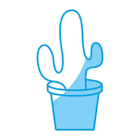 Cactus in a pot icon over white background vector illustrationのイラスト素材