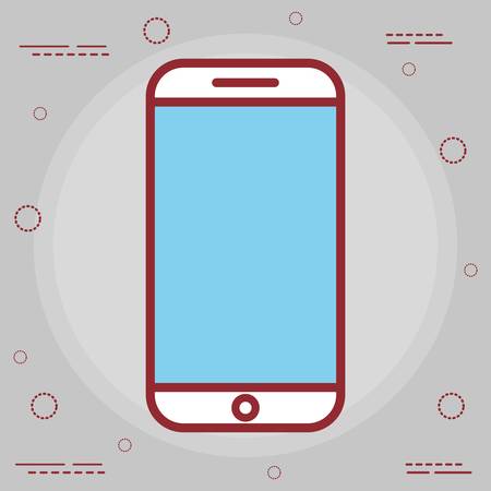 smartphone device icon over gray background vector illustrationのイラスト素材