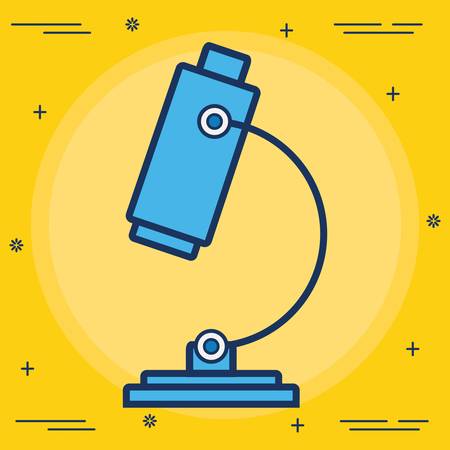 microscope icon over yellow background colorful design vector illustrationのイラスト素材