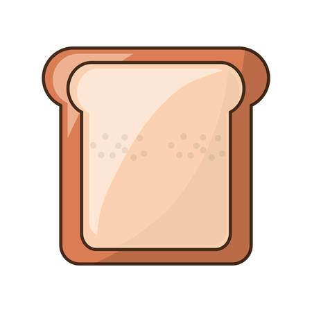 Slice of bread cartoon icon vector illustration graphic designのイラスト素材