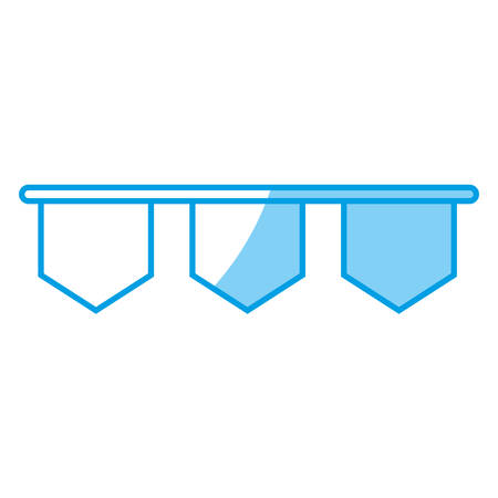 decorative pennants icon over white background vector illustrationのイラスト素材