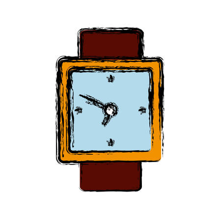watch icon over white background colorful design vector illustrationのイラスト素材