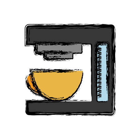 coffee maker icon over white background colorful design vector illustrationのイラスト素材