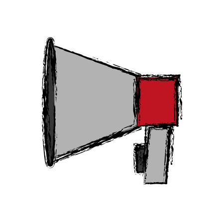 megaphone device icon over white background colorful design vector illustrationのイラスト素材