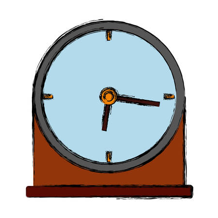 vintage clock icon over white background vector illustrationのイラスト素材